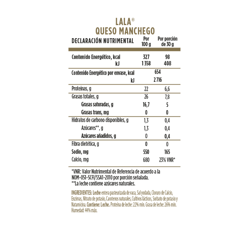 Queso Manchego Lala® Lala Grupo Lala